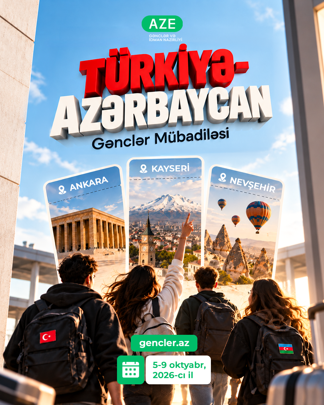 Türkiyə–Azərbaycan Gənclər Mübadiləsinə müraciətlər başlayır.