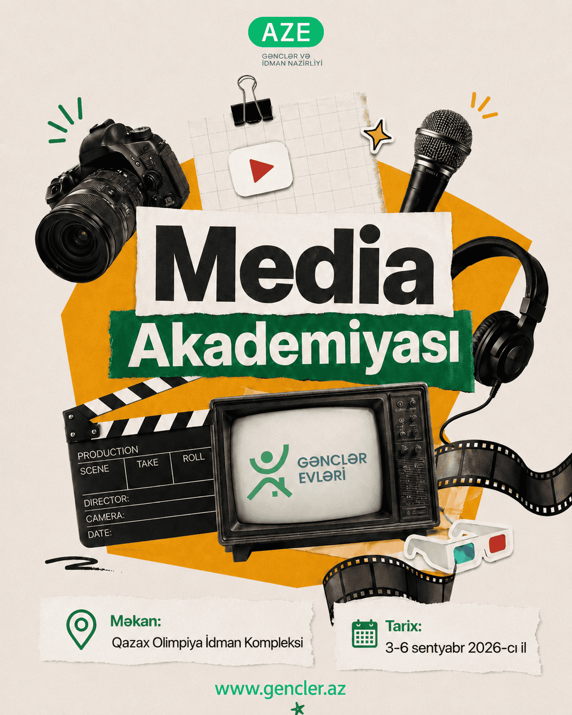 “Gənclər Evi” əməkdaşları və könüllüləri üçün “Media Akademiyası” keçiriləcək.