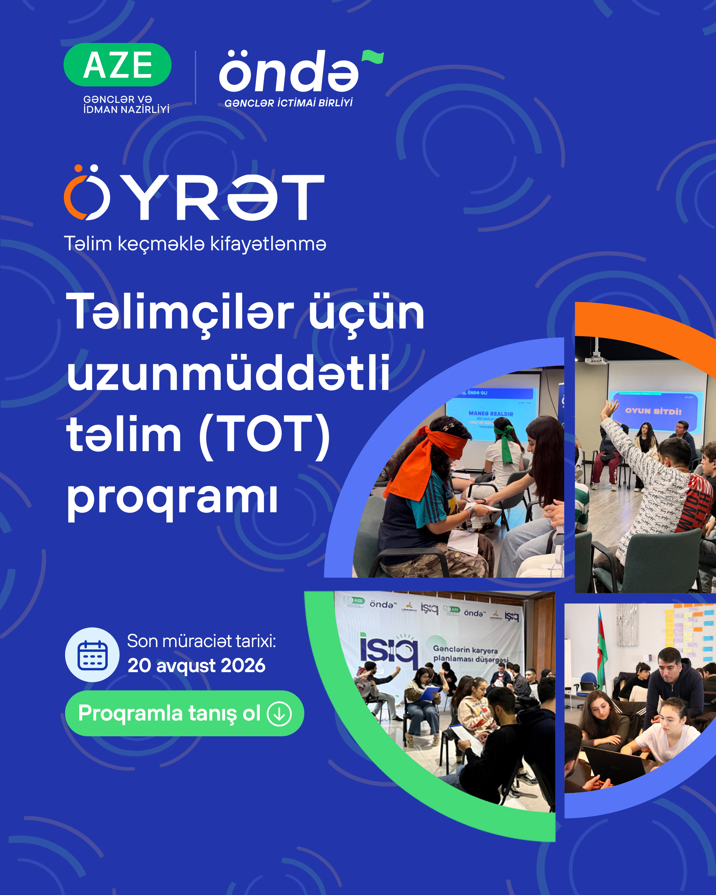 “ÖYRƏT” təlimçilər üçün uzunmüddətli təlim proqramına qeydiyyat!